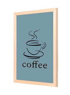 Buy Wooden Frame Coffee Cup Draw Wall Painting Multicolour 33x43cm in Saudi Arabia