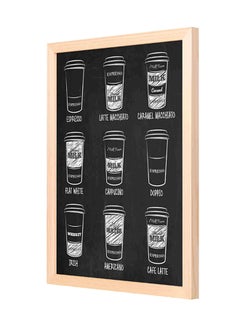 Buy Coffee Drinks Modern Wall Art Multicolour 33x43centimeter in Saudi Arabia