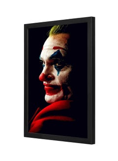 Buy Wooden Frame Joaquin Phoenix Jocker Wall Art Multicolour 33x43centimeter in Saudi Arabia