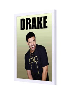 Buy Wooden Frame Drake Wall Art Black/Brown/Beige 33x43cm in Saudi Arabia