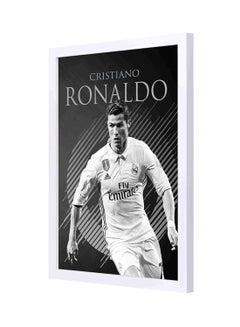 Buy Wooden Frame Ronaldo Wall Art Black/Gold 33x43centimeter in Saudi Arabia