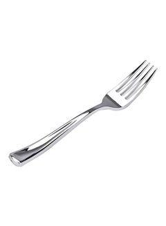 Buy 125-Piece Disposable Fork Set Silver 7.35inch in UAE