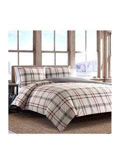 Buy 3-Piece Duvet Cover Set Brown/Grey in UAE