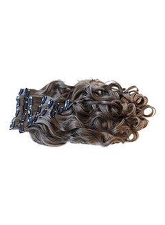 Buy 7-Piece Human Hair Extension Set Brown 7 x 24inch in Saudi Arabia