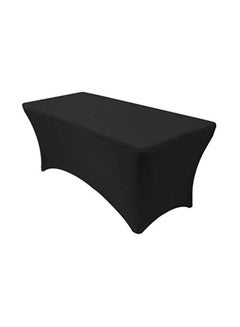 Buy Spandex Fabric Fitted Table Cloth Black 96x30x30inch in UAE