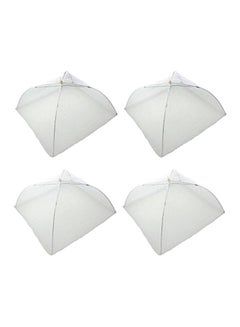 Buy 4-Piece Pop-up Mesh Food Cover Tent Set White in Saudi Arabia