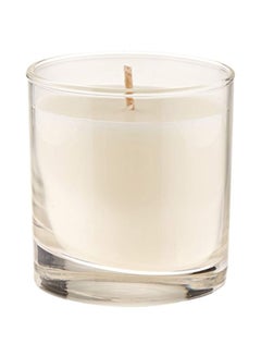 Buy Verbena Intensely Fragrant Soy Candle With Glass White 3.7inch in Egypt