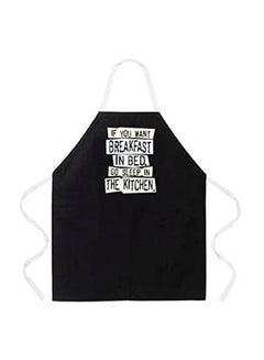 Buy Kitchen Apron Black 34x27x0.5inch in Egypt