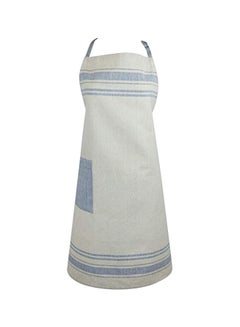 Buy Cotton French Stripe Kitchen Chef Apron White/Blue 33x28inch in Egypt