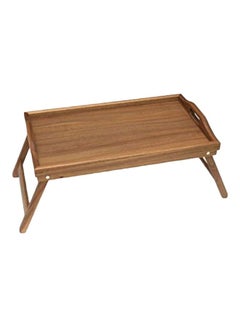 Buy Wooden Folding Bed Tray Beige in UAE