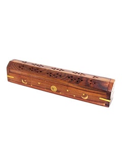Buy Wooden Incense Burner Brown 12x2x2.5inch in UAE