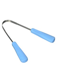 Buy Stainless Steel Tongue Cleaner Silver/Blue in Saudi Arabia