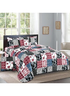 Buy 6-Piece King Size Comforter Set Fabric Multicolour in Saudi Arabia