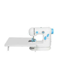 اشتري ماكينة خياطة كهربائية متعددة الوظائف بها دواسة قدم ومصباح ليد YFSM-306 أبيض/أزرق في الامارات