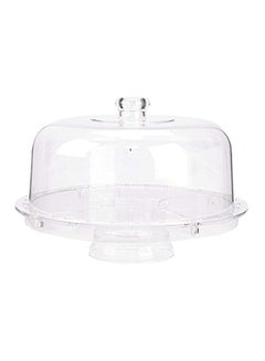 Buy Acrylic Cake Stand Clear 13.5x12.6x7.2inch in UAE