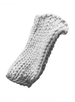 Buy Chunky Knitted Handmade Thick Blanket plastic Grey 30x17x22cm in Saudi Arabia