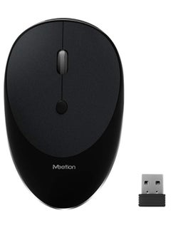 Buy Slim Rechargeable Wireless Silence Button Mouse Black in Saudi Arabia