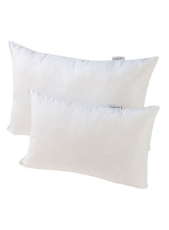 Buy 2-Piece Pillow Set Cotton White 25 x 40cm in UAE