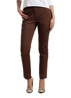 Buy Casual Slim Fit Pants Brown in Egypt