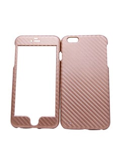 Buy Carbon Fiber Full Body Cover For Apple iPhone 7/8 Gold in UAE