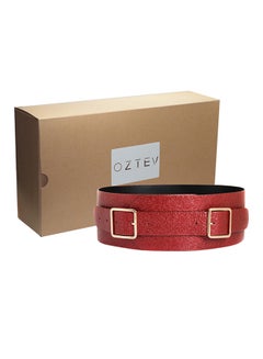 Buy Stretchable Retro Fashion Belt Red in UAE