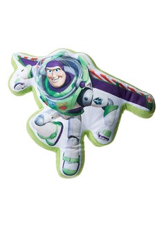 Buy Buzz Lightyear Shaped Printed Cushion Polyester Multicolour 35x40cm in Saudi Arabia