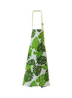 Buy Convenient Pocket Waterproof Kitchen Adult Apron Green/White 38x5x30cm in Saudi Arabia