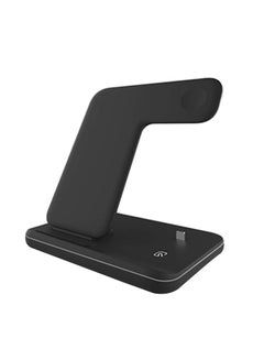 Buy 3-In-1 Fast Wireless Charger Black in UAE