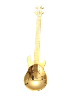 Buy Guitar Shaped Coffee Spoon Gold 12x2x3.2cm in Saudi Arabia