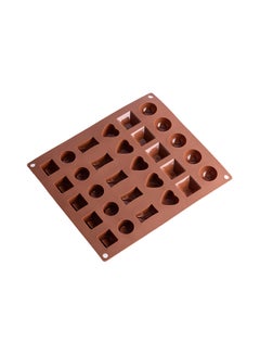 Buy Food Grade Silicone 30 Grids Baking Nonstick Mould Brown 28x2x24centimeter in Saudi Arabia