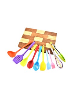 اشتري 10-Piece Heat Resistant Non-Stick Spoon Spatula Set متعدد الألوان في السعودية