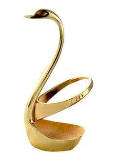 Buy Swan Tableware Spoon Fork Holder Gold 17x6x8centimeter in Saudi Arabia