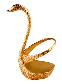 Buy Swan Tableware Spoon Fork Holder Gold 17x6x8centimeter in Saudi Arabia