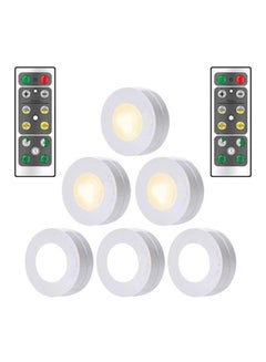 Buy 8-Piece Touch Sensor Light With Remote Control Set White 6 x 2cm in UAE