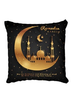 Buy Decorative Printed Pillow Cover Black in Egypt