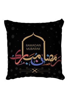 Buy Decorative Printed Pillow Cover Black in Egypt