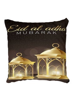 Buy Decorative Printed Pillow Cover Black/Gold in Egypt