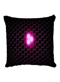 Buy Decorative Printed Pillow Cover Pink/Black in Egypt