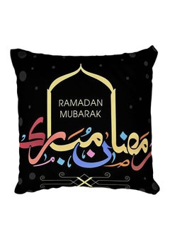 Buy Decorative Printed Pillow Cover Black in Egypt