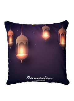 Buy Decorative Printed Pillow Cover Purple in Egypt