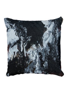 Buy Decorative Printed Pillow Cover Black/Grey in Egypt