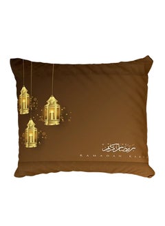 اشتري Decorative Printed Pillow Cover بوليستر بني في مصر
