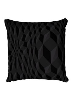 Buy Decorative Printed Pillow Cover Black in Egypt