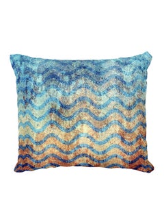 Buy Decorative Printed Pillow Cover Blue in Egypt