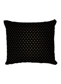 اشتري Decorative Printed Pillow Cover Polyester Black في مصر