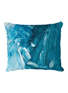 Buy Decorative Printed Pillow Cover Polyester Blue in Egypt