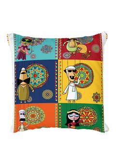 Buy Decorative Printed Pillow Cover Multicolour in Egypt