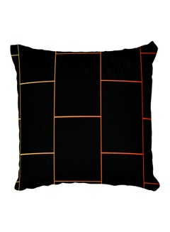 Buy Decorative Printed Pillow Cover Black in Egypt