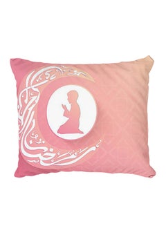 اشتري Decorative Printed Pillow Cover Polyester Pink في مصر