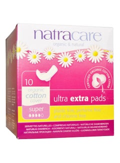 Buy 10-Piece Ultra Extra Sanitary Pad Set Long in Saudi Arabia